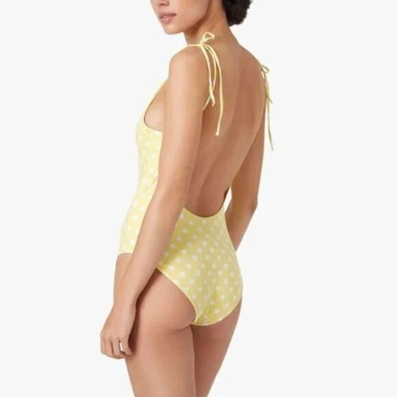 NEW Onia Polka Dot Sunshine Yellow Ginny One Piece Swimsuit, size L - Picture 4 of 16